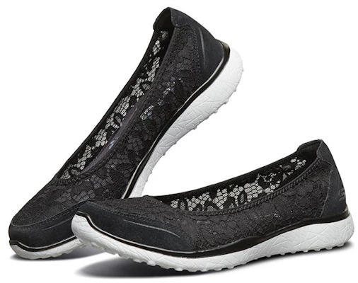 (Women) Skechers Microburst 'Black Casual Slip-On' 23581-BKW Lookbook (Women) Skechers Microburst 'Black Casual Slip-On' 23581-BKW