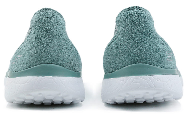 Lookbook Skechers Microbuest 蕾絲 簡潔舒適懶人平底鞋 女款 薄荷綠