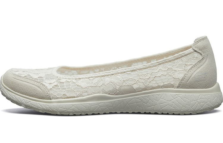 (Women) Skechers Microburst 'Natural Comfort Lace Slip-On' 23581-NAT