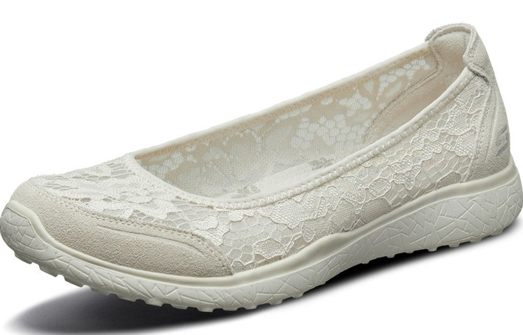 Lookbook (W) Skechers Microburst ''Confort Naturel Slip-On à Lacets'' 23581-NAT