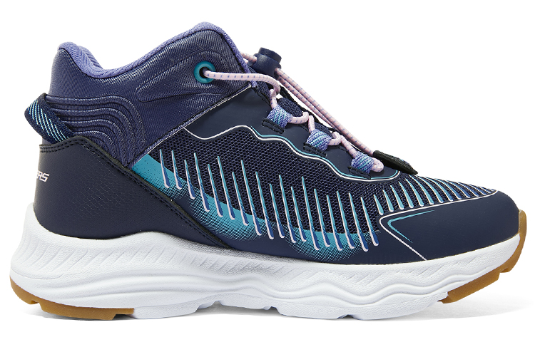 Lookbook Skechers Girls 保暖耐磨 舒適 中筒 雪地靴 女款 海軍藍薰衣草色