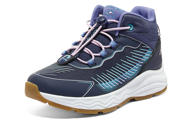 Shop Skechers Girls 保暖耐磨 舒適 中筒 雪地靴 女款 海軍藍薰衣草色