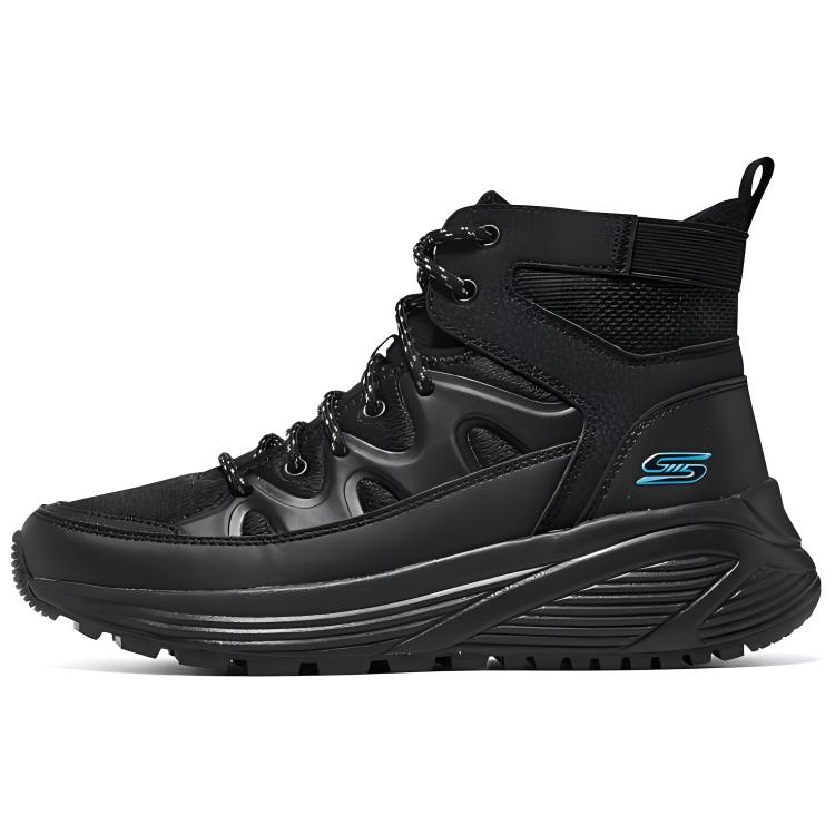 (Women) Skechers Mid-Top 'Black Comfort' 117267-BBK
