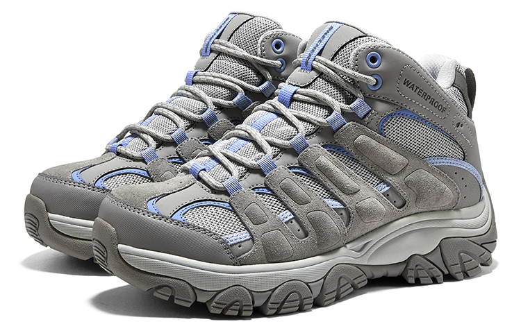 Shop (Women) Skechers Mid-Top Outdoor 'Grey Blue' 180182-GYLB