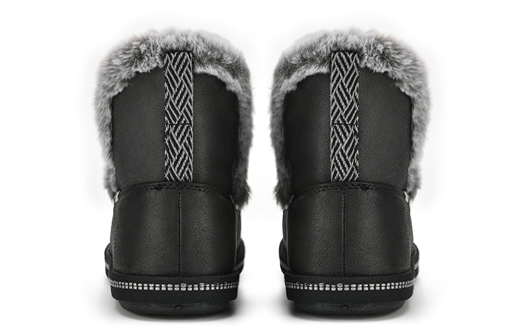 Details for (W) 스케쳐스 블랙 플리스 미드탑 방한 부츠 (Skechers Black Fleece Mid-top Winter Boots) 167689-BLK