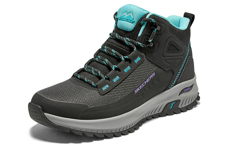 Lookbook (Women) Skechers Mid Top 'Black Blue' 180086-BKBL