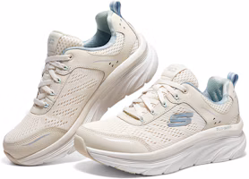 Lookbook Skechers 斯凯奇 綁帶運動休閒 舒適厚底 防滑 中幫 生活休閒鞋 女款 自然色/藍色