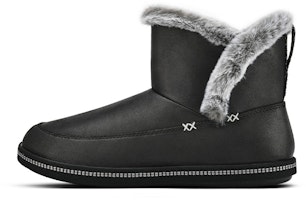 (Women) Skechers Mid-Top Snow Boots 'Black Fleece Comfort' 167689-BLK (Women) Skechers Mid-Top Snow Boots 'Black Fleece Comfort' 167689-BLK