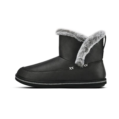 (W) Skechers Mid-Top Snow Boots 'Black Fleece CMFT'
