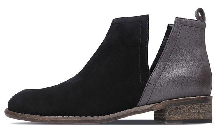 (Women) Skechers Modern Comfort 'Black Grey Slip-On Boot' 49711-BKCC
