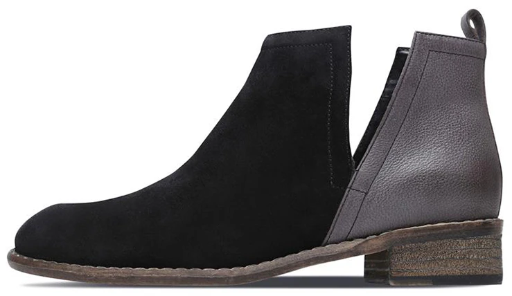 women-skechers-modern-comfort-black-grey-slip-on-boot-49711-bkcc