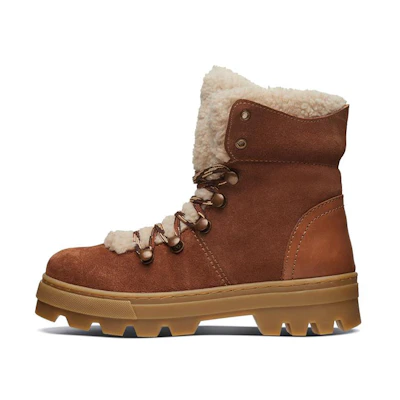 (W) Skechers Modern CMFT Boots 'Chestnut Strap Plush'