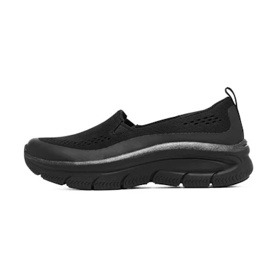 (W) Skechers Modern Dlux CMFT Slip-On Sneaker 'Black White'