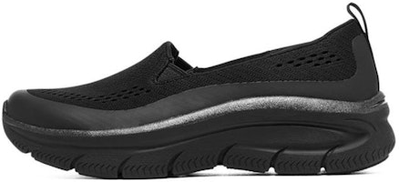 (Women) Skechers Modern Dlux Comfort Slip-On Sneaker 'Black White' 158579-BBK (Women) Skechers Modern Dlux Comfort Slip-On Sneaker 'Black White' 158579-BBK