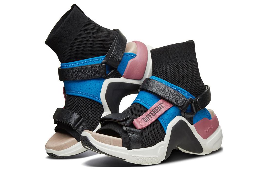 Lookbook (W) Skechers Neo Block Sandal 'Hitam Biru Merah Jambu' 69315-BKMT