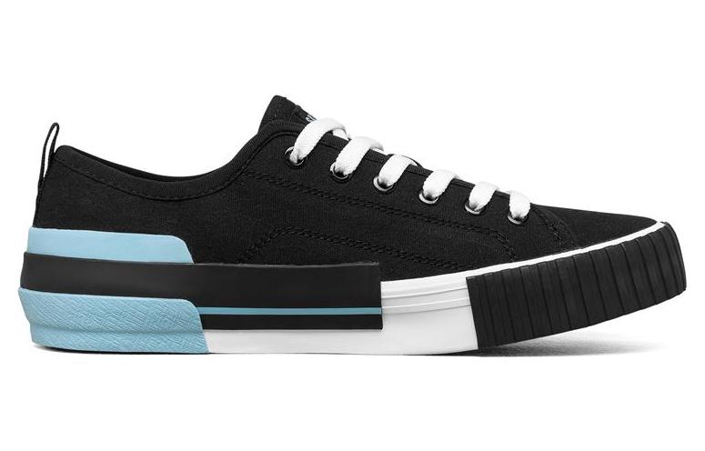 Order Skechers 新月 防滑減震耐磨 低筒 板鞋 女款 黑藍色