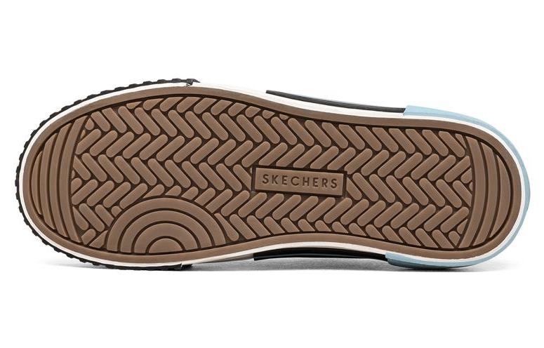 Shop Skechers 新月 防滑減震耐磨 低筒 板鞋 女款 黑藍色