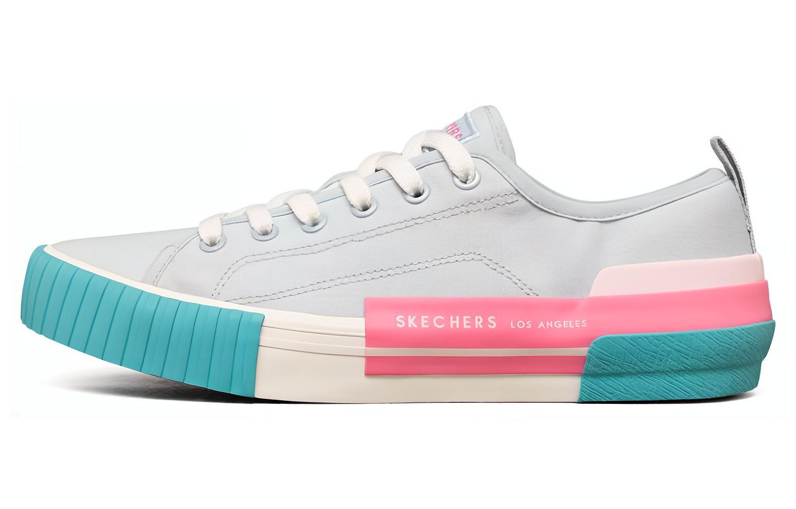 (Women) Skechers New Moon 'White Teal Pink' 155389-BLPK