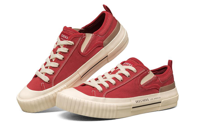 Lookbook (W) Baskets Skechers New Moon Rouge Basse en Toile 155391-RED