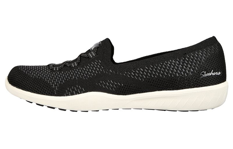 (Women) Skechers Newbury St 'Black Slip-On' 100177-BKW
