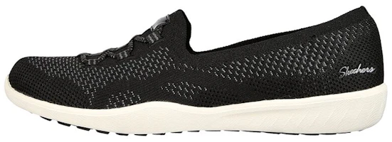 (Women) Skechers Newbury St 'Black Slip-On' 100177-BKW (Women) Skechers Newbury St 'Black Slip-On' 100177-BKW