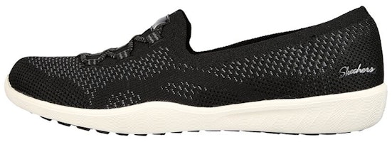 (Women) Skechers Newbury St 'Black Slip-On' 100177-BKW (Women) Skechers Newbury St 'Black Slip-On' 100177-BKW