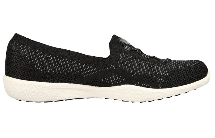 Order (Women) Skechers Newbury St 'Black Slip-On' 100177-BKW