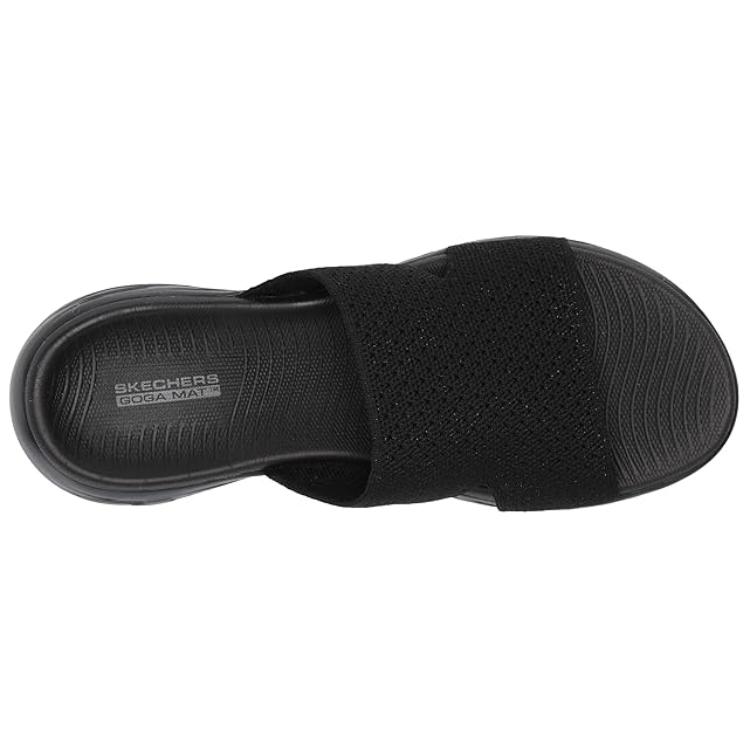 Lookbook Skechers On-The-Go 600-Adore 休閒拖鞋 女款 全黑色