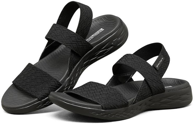 (W) 스케쳐스 온더고 600 블랙 컴포트 샌들 (Skechers Onthego 600 Black Comfort Sandals) 140026-BBK Lookbook (W) 스케쳐스 온더고 600 블랙 컴포트 샌들 (Skechers Onthego 600 Black Comfort Sandals) 140026-BBK