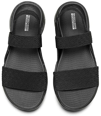 (Women) Skechers On-The-Go 600 'Black Comfort Lightweight Sport Sandals' 140026-BBK Shop (Women) Skechers On-The-Go 600 'Black Comfort Lightweight Sport Sandals' 140026-BBK