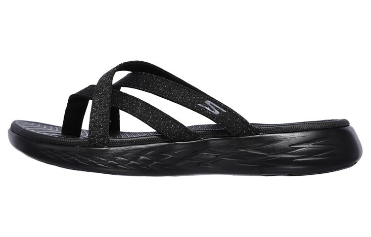 (W) Skechers On-The-Go 600 'Blooms Black Grey'