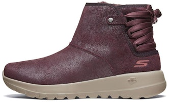(Women) Skechers On-The-Go 600 'Burgundy Faux Fur' 16602-BURG (Women) Skechers On-The-Go 600 'Burgundy Faux Fur' 16602-BURG