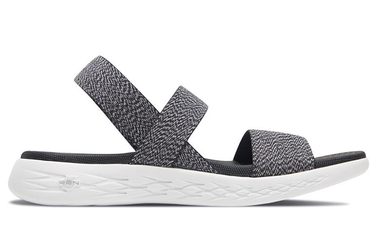 Order (Women) Skechers On-The-Go 600 'Comfort Lightweight Sport Sandal - Black White' 15310-BKW