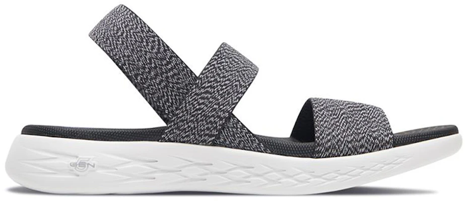 (Women) Skechers On-The-Go 600 'Comfort Lightweight Sport Sandal - Black White' 15310-BKW Order (Women) Skechers On-The-Go 600 'Comfort Lightweight Sport Sandal - Black White' 15310-BKW