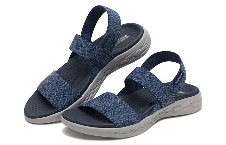 Lookbook (Women) Skechers On-The-Go 600 'Comfort Lightweight Sport Sandal Blue' 15310-NVGY