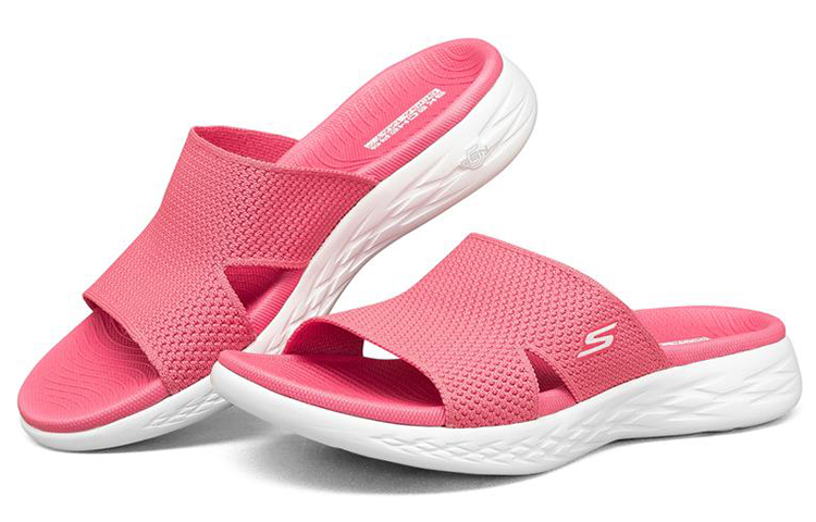 Lookbook (W) 스케쳐스 온더고 600 슬리퍼 (핑크) 140003-PNK
