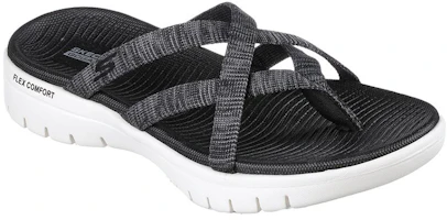 Lookbook (W) Skechers On-The-Go Sandalia Negra Cómoda con Absorción de Impactos. 140285-BKGY