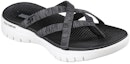 Lookbook (W) Skechers On-The-Go 'Sandal Jepit Hitam Penyerap Kejut yang Selesa' 140285-BKGY