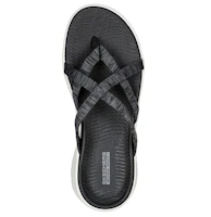 Shop (W) Skechers On-The-Go Sandalia Negra Cómoda con Absorción de Impactos. 140285-BKGY