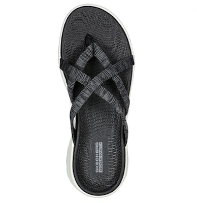 Skechers On-The-Go 舒適緩震夾趾拖鞋 女款 黑色 Shop Skechers On-The-Go 舒適緩震夾趾拖鞋 女款 黑色