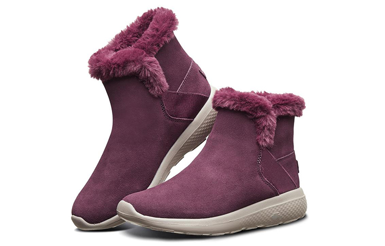 Lookbook (W) Skechers On-The-Go City 2 Hoge Sneakers Hardlopen Koffiekleur 14635-BURG