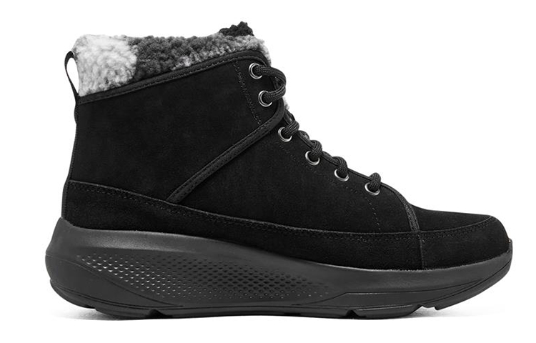 Order (W) Skechers On-The-Go Elevate 'Hitam Kelabu Fleece' 144526-BKGY