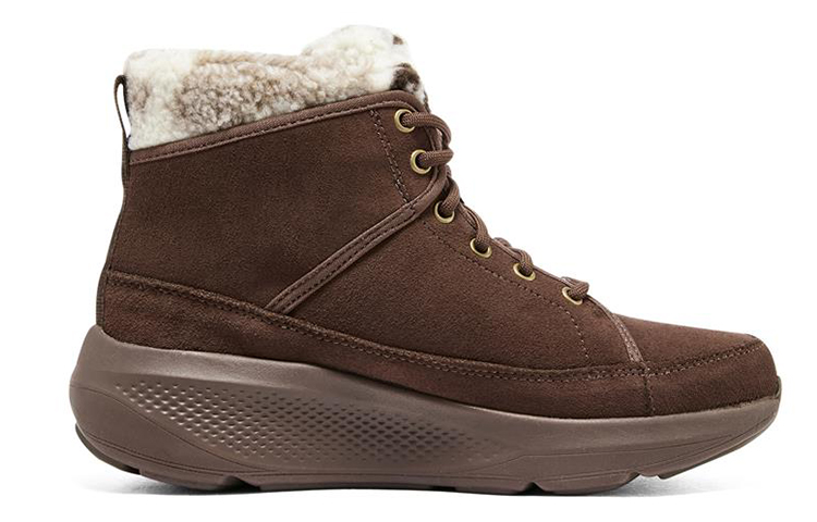 Order (W) Skechers On-The-Go Elevate 'Chocolate Fleece-Lined' Berbulu Coklat 144526-CHOC