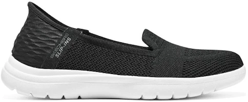 Order (W) Skechers On-The-Go Flex-Serene Slip-Ins 'Hitam Putih' 136541-BKW