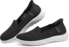 Shop (W) Skechers On-The-Go Flex-Serene Slip-Ins 'Hitam Putih' 136541-BKW