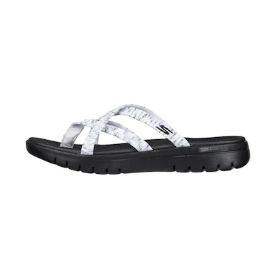 (W) Skechers On-the-GO Flex Sandal 'Capture White Black'