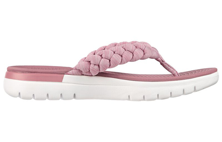 Order (Women) Skechers On-The-Go Flip-Flops 'White Pink' 140283-PNK