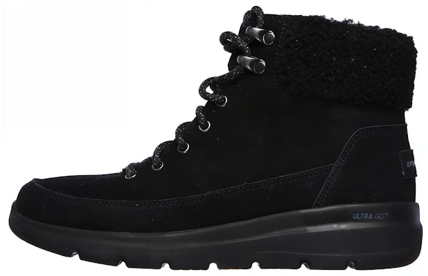 (Women) Skechers On-the-go Glacial Ultra-Woodlands 'Black Mid-Top Snow Boot' 16677-BBK Buy (Women) Skechers On-the-go Glacial Ultra-Woodlands 'Black Mid-Top Snow Boot' 16677-BBK