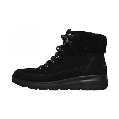 (W) Skechers On-the-go Glacial Ultra-Woodlands 'Black Mid-Top Snow Boot'
