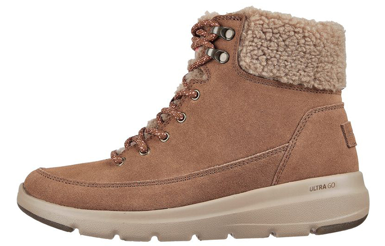 (Women) Skechers On-the-go Glacial Ultra-Woodlands 'Brown Mid-Top Snow Boot' 16677-BRN